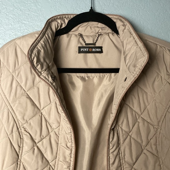 Punt Roma Quilted Puffer Jacket ~ Small/Medium ~ Cream - Picture 2 of 10